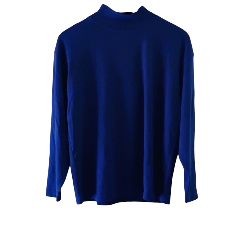 Reed Hunter Mock Turtleneck Long Sleeve Blue Sweater Sz L NWOT